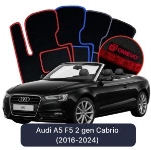 Dywaniki Welurowe OMEVO do Audi A5 F5 2 gen Cabrio (2016-2024)
