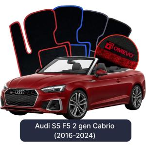 Dywaniki Welurowe OMEVO do Audi S5 F5 2 gen Cabrio (2016-2024)