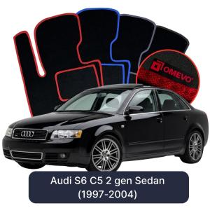 Dywaniki Welurowe OMEVO do Audi S6 C5 2 gen Sedan (1997-2004)