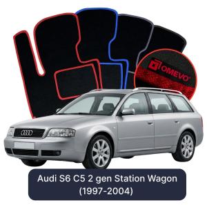 Dywaniki Welurowe OMEVO do Audi S6 C5 2 gen Kombi (1997-2004)