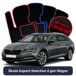Dywaniki Welurowe OMEVO do Škoda Superb Selection  4 gen Kombi (2023-2026)