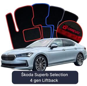 Dywaniki Welurowe OMEVO do Škoda Superb Selection  4 gen Liftback (2023-2026)