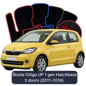 Dywaniki Welurowe OMEVO do Škoda Citigo UP 1 gen Hatchback 3 drzwi (2011-2019)