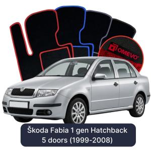 Dywaniki Welurowe OMEVO do Škoda Fabia 1 gen Hatchback 5 drzwi (1999-2008)