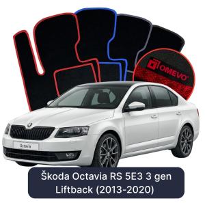 Dywaniki Welurowe OMEVO do Škoda Octavia RS 5E3 3 gen Liftback (2013-2020)