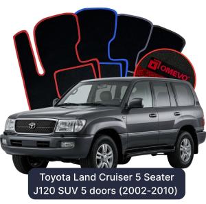 Dywaniki Welurowe OMEVO do Toyota Land Cruiser 5-osobowy J120  SUV 5 drzwi (2002-2010)