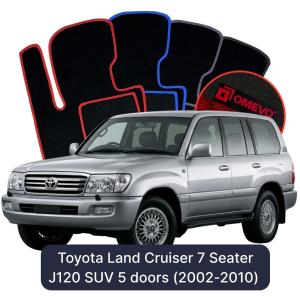 Dywaniki Welurowe OMEVO do Toyota Land Cruiser 7-osobowy J120  SUV 5 drzwi (2002-2010)