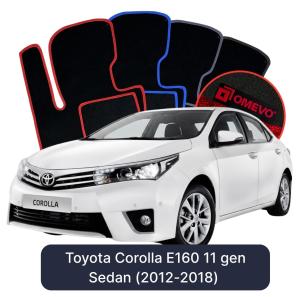 Dywaniki Welurowe OMEVO do Toyota Corolla E160 11 gen Sedan (2012-2018)
