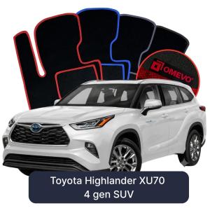 Dywaniki Welurowe OMEVO do Toyota Highlander XU70 4 gen SUV (2019-2026)