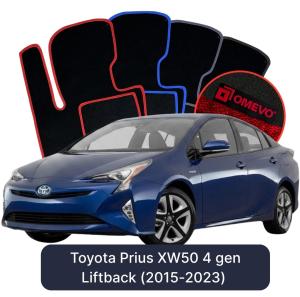 Dywaniki Welurowe OMEVO do Toyota Prius XW50 4 gen Liftback (2015-2023)