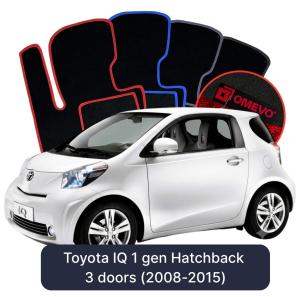 Dywaniki Welurowe OMEVO do Toyota IQ 1 gen Hatchback 3 drzwi (2008-2015)