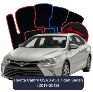 Dywaniki Welurowe OMEVO do Toyota Camry USA XV50 7 gen Sedan (2011-2019)