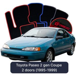 Dywaniki Welurowe OMEVO do Toyota Paseo 2 gen Coupe 2 drzwi (1995-1999)