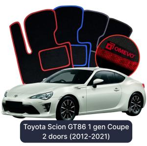 Dywaniki Welurowe OMEVO do Toyota Scion GT86 1 gen Coupe 2 drzwi (2012-2021)