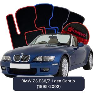 Dywaniki Welurowe OMEVO do BMW Z3 E36/7 1 gen Cabrio (1995-2002)