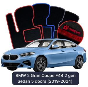 Dywaniki Welurowe OMEVO do BMW 2 Gran Coupe F44 2 gen Sedan 5 drzwi (2019-2024)