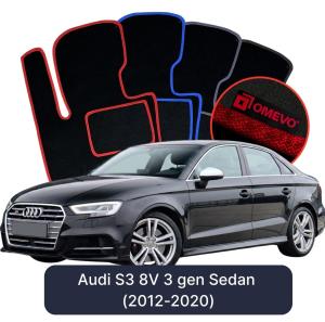 Dywaniki Welurowe OMEVO do Audi S3 8V 3 gen Sedan (2012-2020)