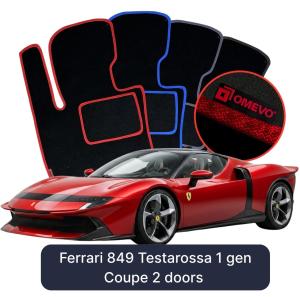 Dywaniki Welurowe OMEVO do Ferrari 849 Testarossa  1 gen Coupe 2 drzwi (2025-2026)