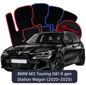 Dywaniki Welurowe OMEVO do BMW M3 Touring G81 6 gen Kombi (2020-2025)
