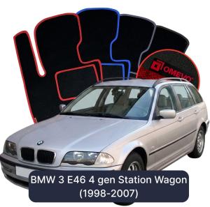 Dywaniki Welurowe OMEVO do BMW 3 E46 4 gen Kombi (1998-2007)