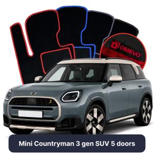 Dywaniki Welurowe OMEVO do Mini Countryman 3 gen SUV 5 drzwi (2024-2026)