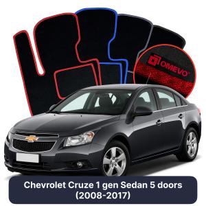 Dywaniki Welurowe OMEVO do Chevrolet Cruze 1 gen Sedan 5 drzwi (2008-2017)