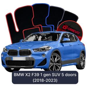 Dywaniki Welurowe OMEVO do BMW X2 F39 1 gen SUV 5 drzwi (2018-2023)