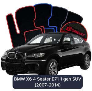 Dywaniki Welurowe OMEVO do BMW X6 4-osobowy E71 1 gen SUV (2007-2014)