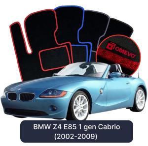 Dywaniki Welurowe OMEVO do BMW Z4 E85 1 gen Cabrio (2002-2009)