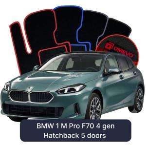 Dywaniki Welurowe OMEVO do BMW 1 M Pro F70 4 gen Hatchback 5 drzwi (2024-2026)