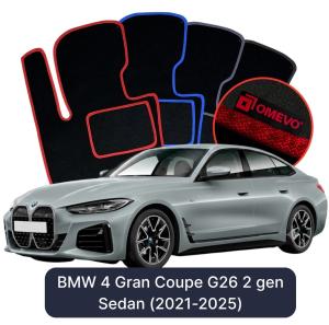 Dywaniki Welurowe OMEVO do BMW 4 Gran Coupe G26 2 gen Sedan (2021-2025)