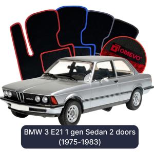 Dywaniki Welurowe OMEVO do BMW 3 E21 1 gen Sedan 2 drzwi (1975-1983)