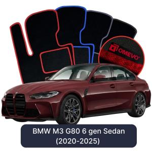 Dywaniki Welurowe OMEVO do BMW M3 G80 6 gen Sedan (2020-2025)