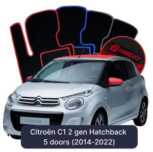 Dywaniki Welurowe OMEVO do Citroën C1 2 gen Hatchback 5 drzwi (2014-2022)