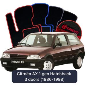 Dywaniki Welurowe OMEVO do Citroën AX 1 gen Hatchback 3 drzwi (1986-1998)