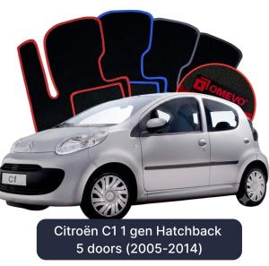 Dywaniki Welurowe OMEVO do Citroën C1 1 gen Hatchback 5 drzwi (2005-2014)
