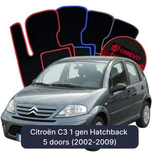 Dywaniki Welurowe OMEVO do Citroën C3 1 gen Hatchback 5 drzwi (2002-2009)
