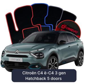 Dywaniki Welurowe OMEVO do Citroën C4 ë-C4 3 gen Hatchback 5 drzwi (2020-2026)