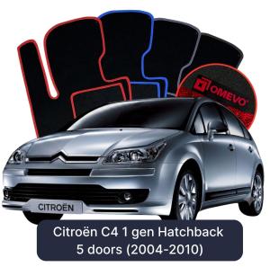 Dywaniki Welurowe OMEVO do Citroën C4 1 gen Hatchback 5 drzwi (2004-2010)