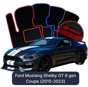 Dywaniki Welurowe OMEVO do Ford Mustang Shelby GT 6 gen Coupe (2015-2023)
