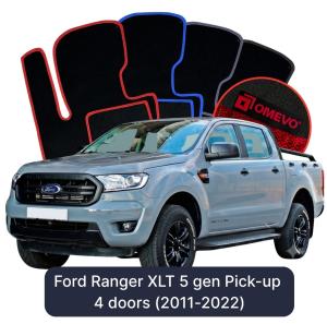 Dywaniki Welurowe OMEVO do Ford Ranger XLT 5 gen Pick-up 4 drzwi (2011-2022)