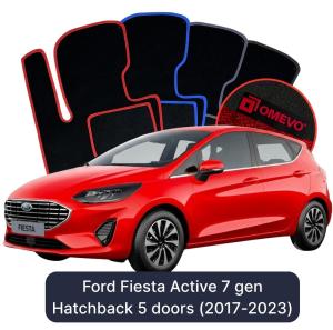 Dywaniki Welurowe OMEVO do Ford Fiesta Active 7 gen Hatchback 5 drzwi (2017-2023)
