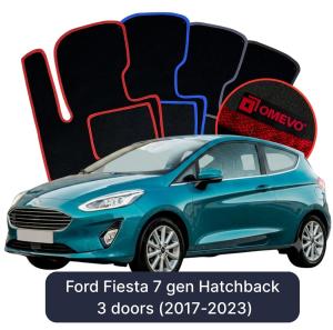 Dywaniki Welurowe OMEVO do Ford Fiesta 7 gen Hatchback 3 drzwi (2017-2023)