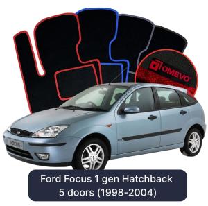 Dywaniki Welurowe OMEVO do Ford Focus 1 gen Hatchback 5 drzwi (1998-2004)