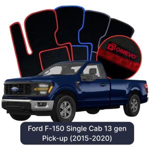 Dywaniki Welurowe OMEVO do Ford F-150 Single Cab 13 gen Pick-up (2015-2020)