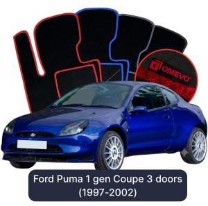 Dywaniki Welurowe OMEVO do Ford Puma 1 gen Coupe 3 drzwi (1997-2002)