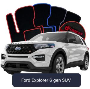 Dywaniki Welurowe OMEVO do Ford Explorer 6 gen SUV (2019-2026)