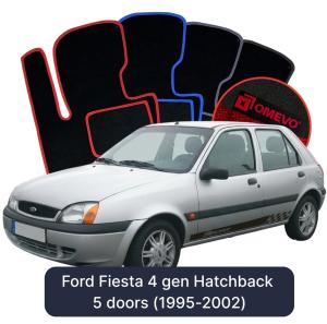 Dywaniki Welurowe OMEVO do Ford Fiesta 4 gen Hatchback 5 drzwi (1995-2002)