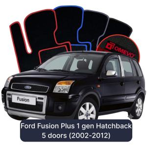 Dywaniki Welurowe OMEVO do Ford Fusion Plus 1 gen Hatchback 5 drzwi (2002-2012)