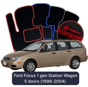Dywaniki Welurowe OMEVO do Ford Focus 1 gen Kombi 5 drzwi (1998-2004)